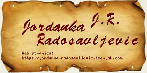 Jordanka Radosavljević vizit kartica